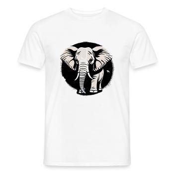 Kleiner Elefant Cartoon niedlich Liebe Abenteuer 7 - Männer T-Shirt - Weiß - Vorne - AI Model Male 178 dark (178cm)