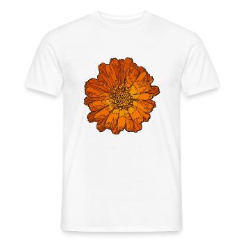 Fleur de calendula - T-shirt homme - blanc - Devant - AI Model Male 178 dark (178cm)