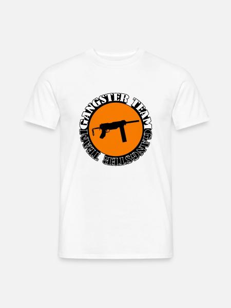 Gangster Team Gun 002 - Men's T-Shirt - white
