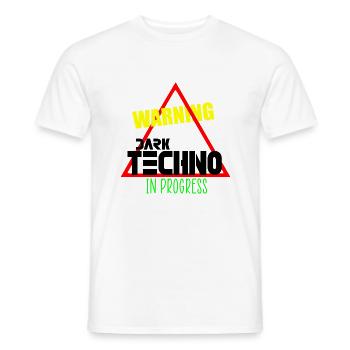 Dark techno en cours - T-shirt homme - blanc - Devant - AI Model Male 178 dark (178cm)