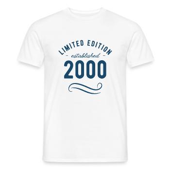 Limitierte Auflage 2000, Jubiläumsjahr 2000 - Männer T-Shirt - Weiß - Vorne - AI Model Male 178 dark (178cm)