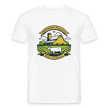 Farmer Support #1 - Men's T-Shirt - white - Front - AI Model Male 178 dark (178cm)