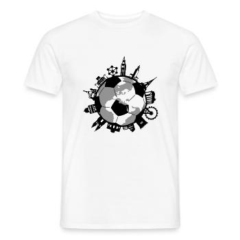 Fußball Welt - Männer T-Shirt - Weiß - Vorne - AI Model Male 178 dark (178cm)