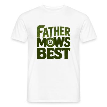 Father Mows Best - Männer T-Shirt - Weiß - Vorne - AI Model Male 178 dark (178cm)