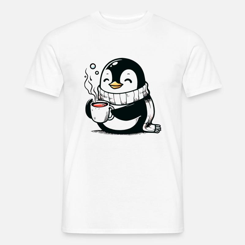 Pinguin Tee - Männer T-Shirt - Weiß