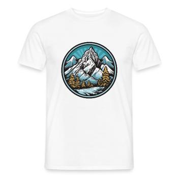 Berge - Männer T-Shirt - Weiß - Vorne - AI Model Male 178 dark (178cm)