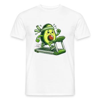 Eine sportliche Avocado - Männer T-Shirt - Weiß - Vorne - AI Model Male 178 dark (178cm)