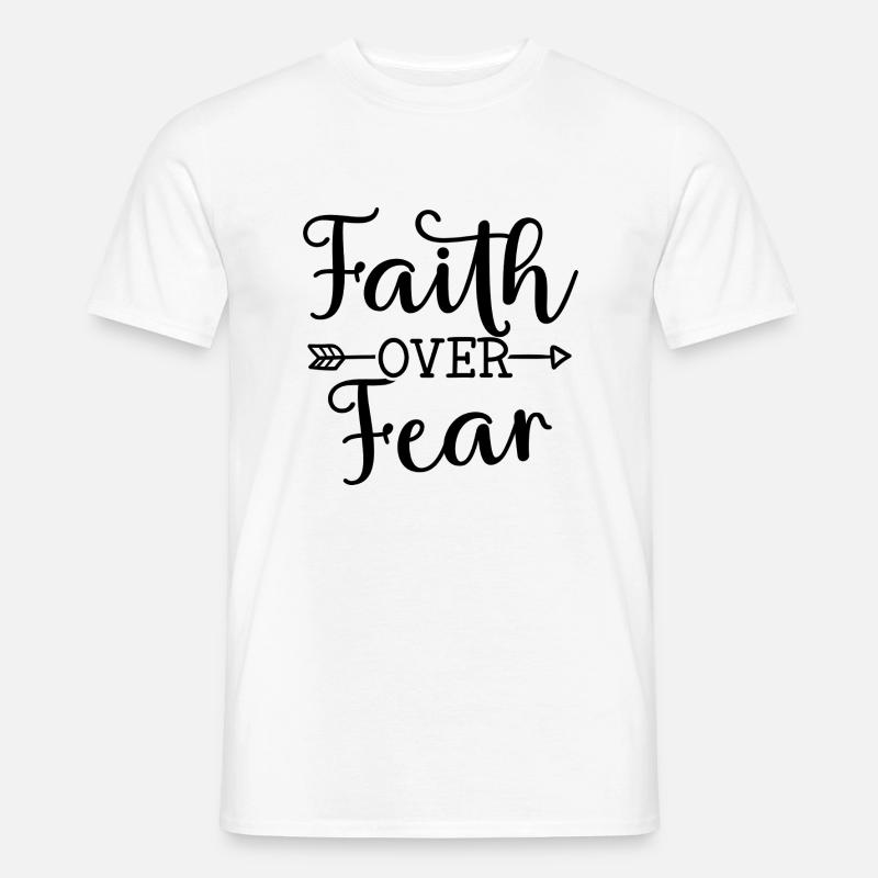 Glaube über Angst - Männer T-Shirt - Weiß
