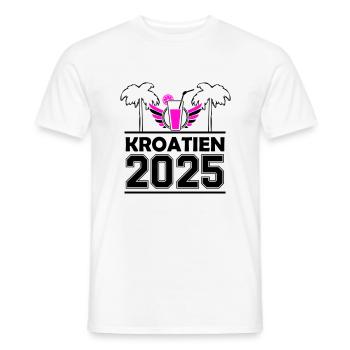 Croatie 2025 - T-shirt homme - blanc - Devant - AI Model Male 178 dark (178cm)
