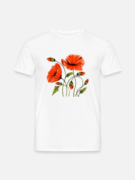 Blumen - Männer T-Shirt - Weiß