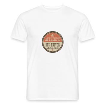 AUTHENTIC BUS DRIVER - BUS DRIVER - Men's T-Shirt - white - Front - AI Model Male 178 dark (178cm)