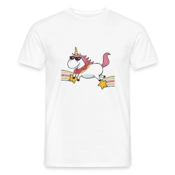 Voler la licorne - T-shirt homme - blanc - Devant - AI Model Male 178 dark (178cm)