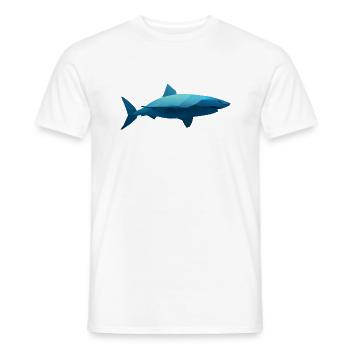 Requin Shark mer mer pêche poisson poisson marin - T-shirt homme - blanc - Devant - AI Model Male 178 dark (178cm)