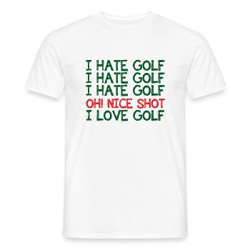 Golf Caddy Golfplatz Putter Birdie Geschenk Tee - Männer T-Shirt - Weiß - Vorne - AI Model Male 178 dark (178cm)