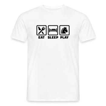 Eat Sleep Chess - T-shirt homme - blanc - Devant - AI Model Male 178 dark (178cm)