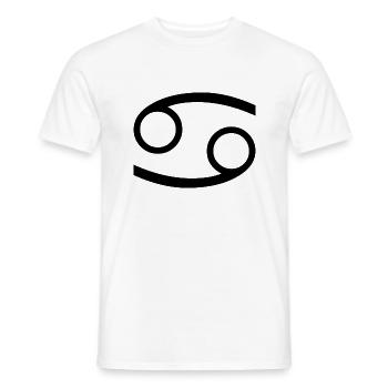 Zodiac sign Cancer, exclusive t-shirt design - Men's T-Shirt - white - Front - AI Model Male 178 dark (178cm)