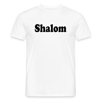 Shalom - T-shirt homme - blanc - Devant - AI Model Male 178 dark (178cm)