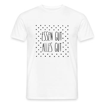 Food good all good - Men's T-Shirt - white - Front - AI Model Male 178 dark (178cm)