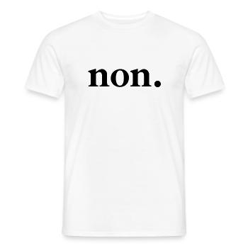 non. - Men's T-Shirt - white - Front - AI Model Male 178 dark (178cm)