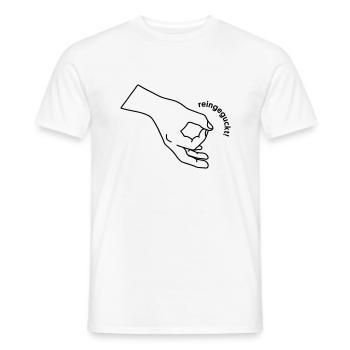 ZACK - Reingeguckt! - Männer T-Shirt - Weiß - Vorne - AI Model Male 178 dark (178cm)