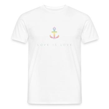 Love is Love - Männer T-Shirt - Weiß - Vorne - AI Model Male 178 dark (178cm)