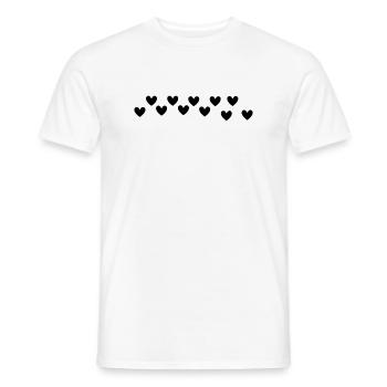 Herz Herzen - Männer T-Shirt - Weiß - Vorne - AI Model Male 178 dark (178cm)