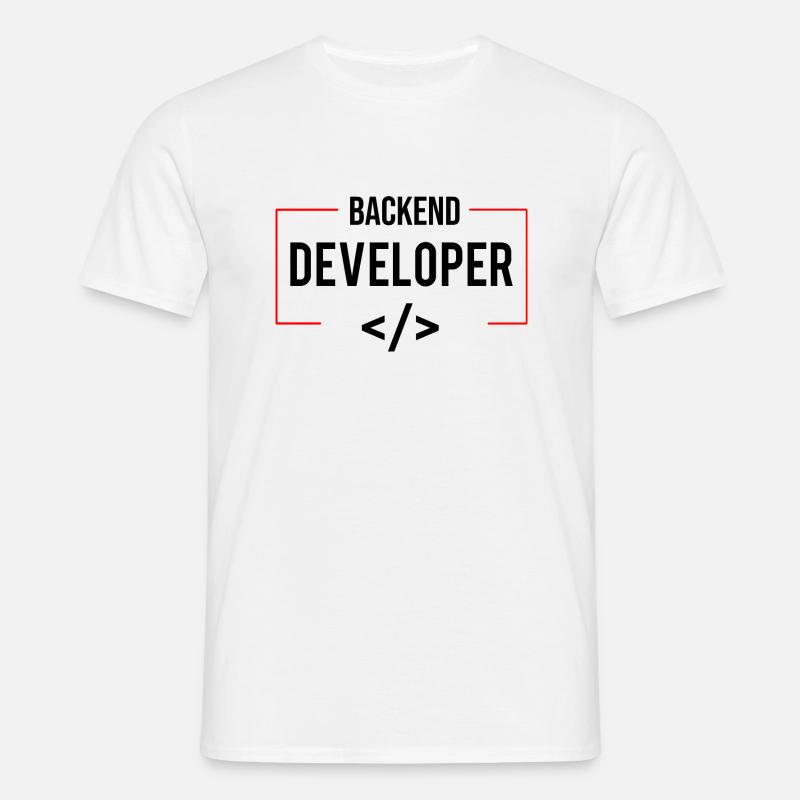 Backend Developer - Männer T-Shirt - Weiß