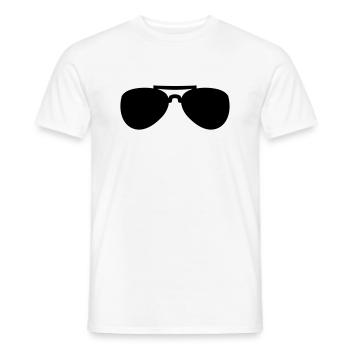 Sunglasses - Men's T-Shirt - white - Front - AI Model Male 178 dark (178cm)