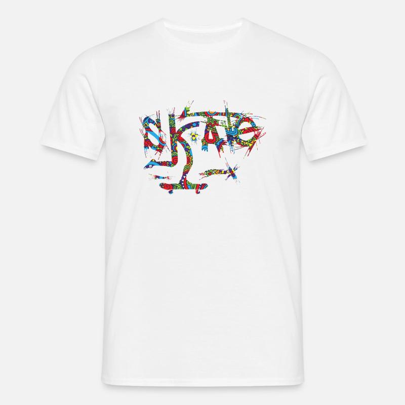 Schlittschuh - Männer T-Shirt - Weiß