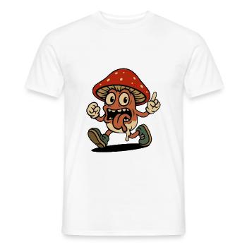 Shroomed and Unbothered – ILLUSTRATION - Männer T-Shirt - Weiß - Vorne - AI Model Male 178 dark (178cm)