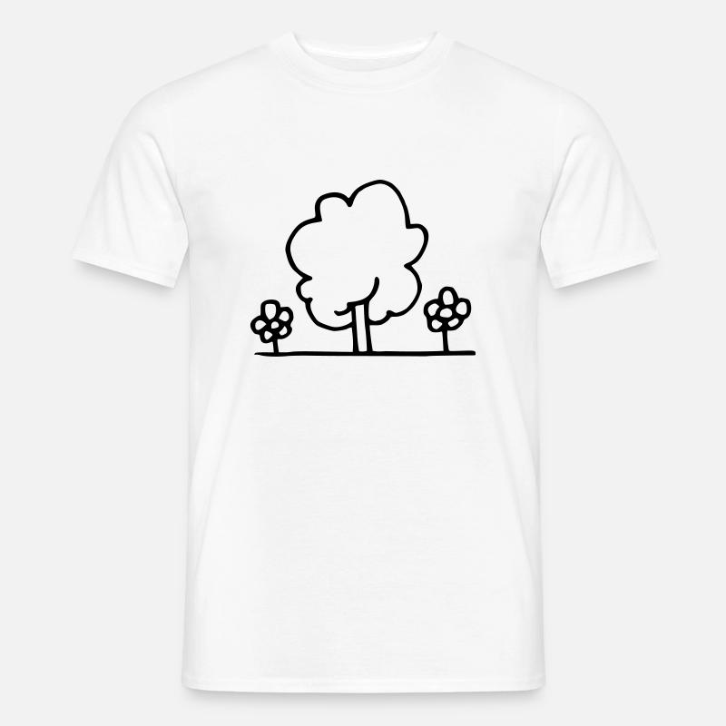 Arbre à fleurs - T-shirt homme - blanc