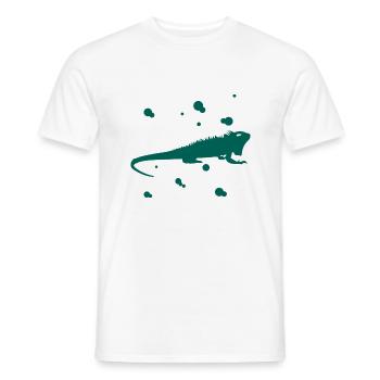 Bearded dragon - amphibian animal - Men's T-Shirt - white - Front - AI Model Male 178 dark (178cm)