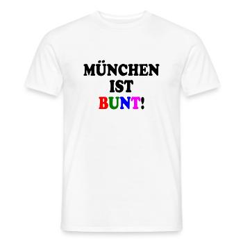 München ist bunt - Männer T-Shirt - Weiß - Vorne - AI Model Male 178 dark (178cm)