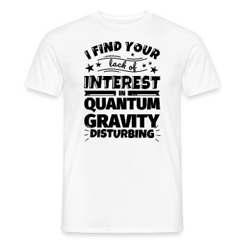 Cadeau amusant de gravité quantique - T-shirt homme - blanc - Devant - AI Model Male 178 dark (178cm)