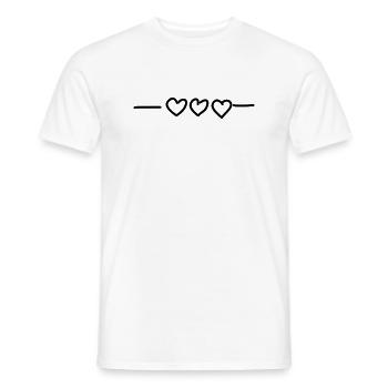 Hart Hart - Heren T-shirt - wit - Voor - AI Model Male 178 dark (178cm)