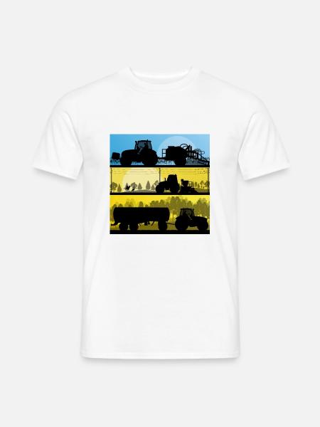 Traktor Stripes 2 I Trecker Kinder Lustig Design - Männer T-Shirt - Weiß