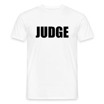 Judge - Männer T-Shirt - Weiß - Vorne - AI Model Male 178 dark (178cm)