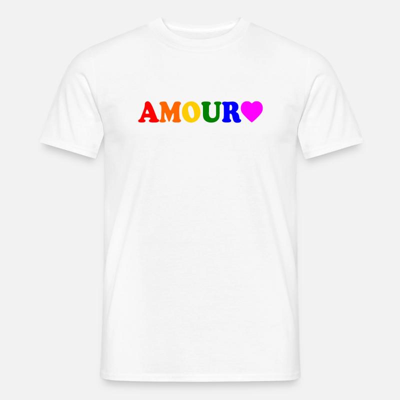 Amour - Männer T-Shirt - Weiß
