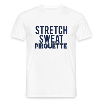 Danse De Danse Cadeaux Stretch - Sweat - Pirouette - T-shirt homme - blanc - Devant - AI Model Male 178 dark (178cm)