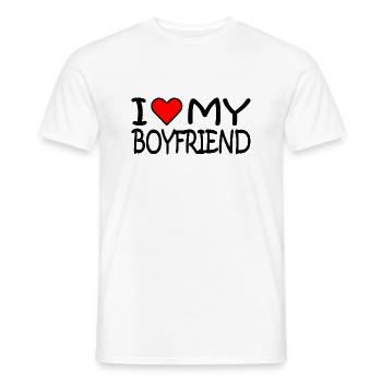 I love my boyfriend - Männer T-Shirt - Weiß - Vorne - AI Model Male 178 dark (178cm)