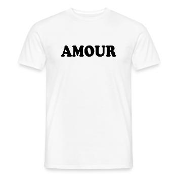 Amour - T-shirt homme - blanc - Devant - AI Model Male 178 dark (178cm)