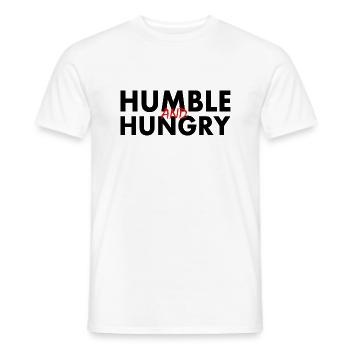Humble and hungry - Men's T-Shirt - white - Front - AI Model Male 178 dark (178cm)