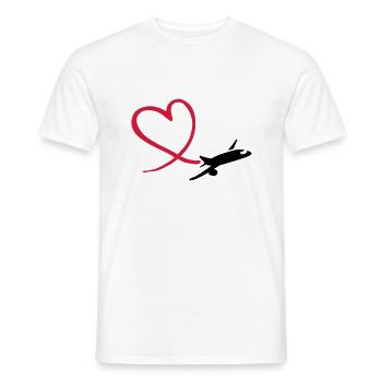 Flugzeug - Männer T-Shirt - Weiß - Vorne - AI Model Male 178 dark (178cm)