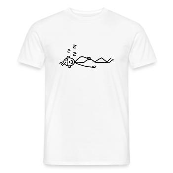 Schlafen - entspannen - Männer T-Shirt - Weiß - Vorne - AI Model Male 178 dark (178cm)