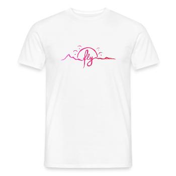 fly Alps Gleitschirm rot - Männer T-Shirt - Weiß - Vorne - AI Model Male 178 dark (178cm)