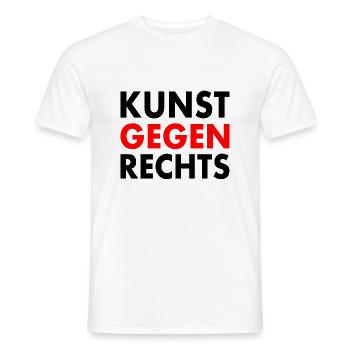 Kunst gegen rechts - Männer T-Shirt - Weiß - Vorne - AI Model Male 178 dark (178cm)