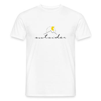 Outsider – minimalistisches Design Berge Mond Boho - Männer T-Shirt - Weiß - Vorne - AI Model Male 178 dark (178cm)