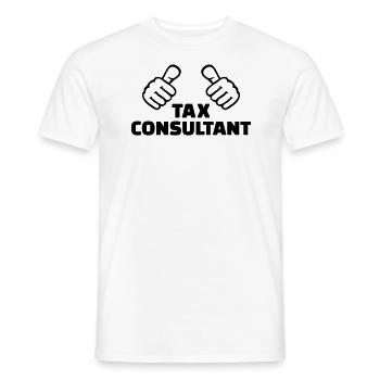 Tax consultant - T-shirt homme - blanc - Devant - AI Model Male 178 dark (178cm)