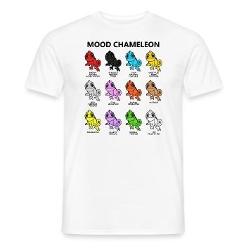 Mood Moody Chameleon Characters Funny Animals - Men's T-Shirt - white - Front - AI Model Male 178 dark (178cm)