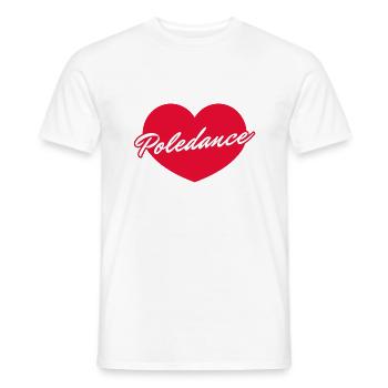 Ich liebe Poledance - Männer T-Shirt - Weiß - Vorne - AI Model Male 178 dark (178cm)